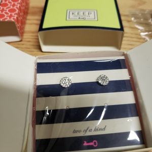 Keep Collective Silver Sparkle Pave Disc Earrings